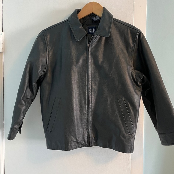 Vintage Gap Genuine Leather Jacket. Black. M - Picture 1 of 9